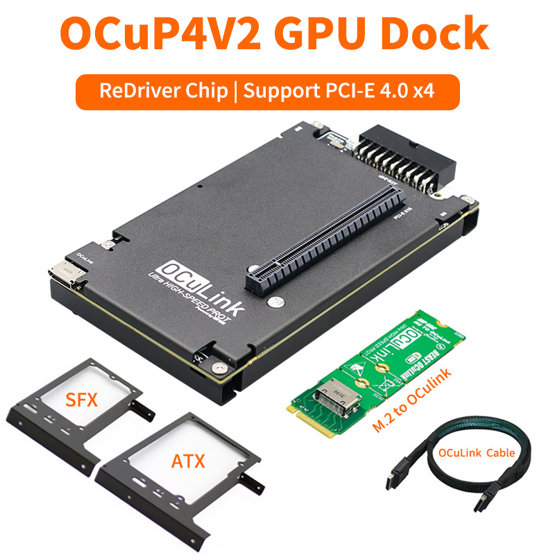 Oculink Egpu Mini Pc - OCuP4V2 OCuLink GPUドック リドライバーチップ PCI-E 4.0